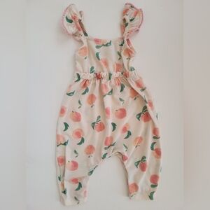 Jessica Simpson Peach Patterned Kids Romper